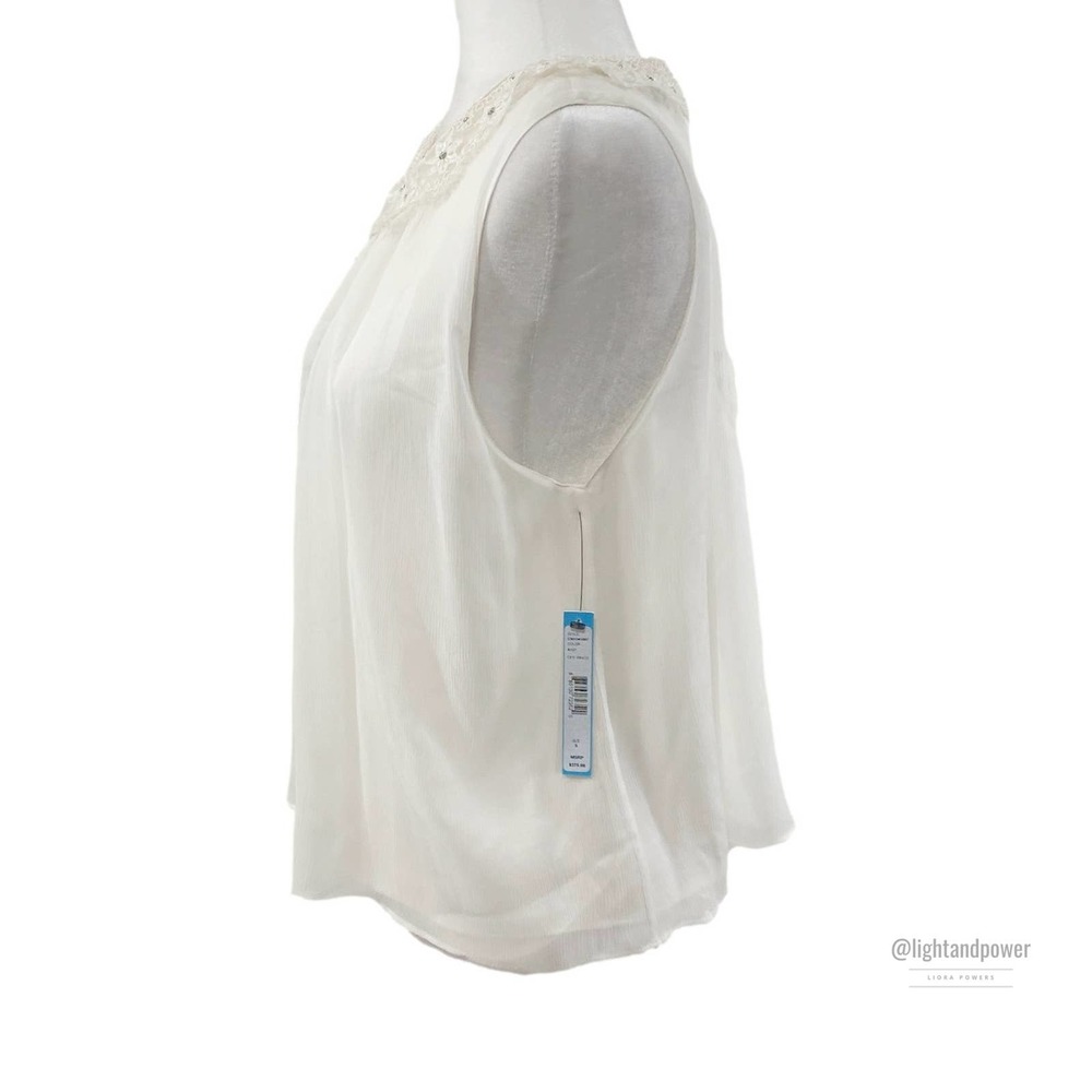 Alice & Olivia Stacey Bendet Lace & Silk Top NWT - Picture 7 of 12